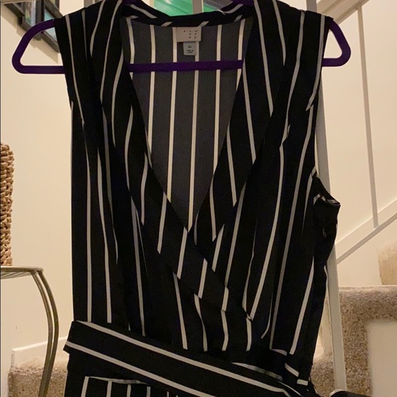 Striped Dressy Jumpsuit - Picture 5 of 6